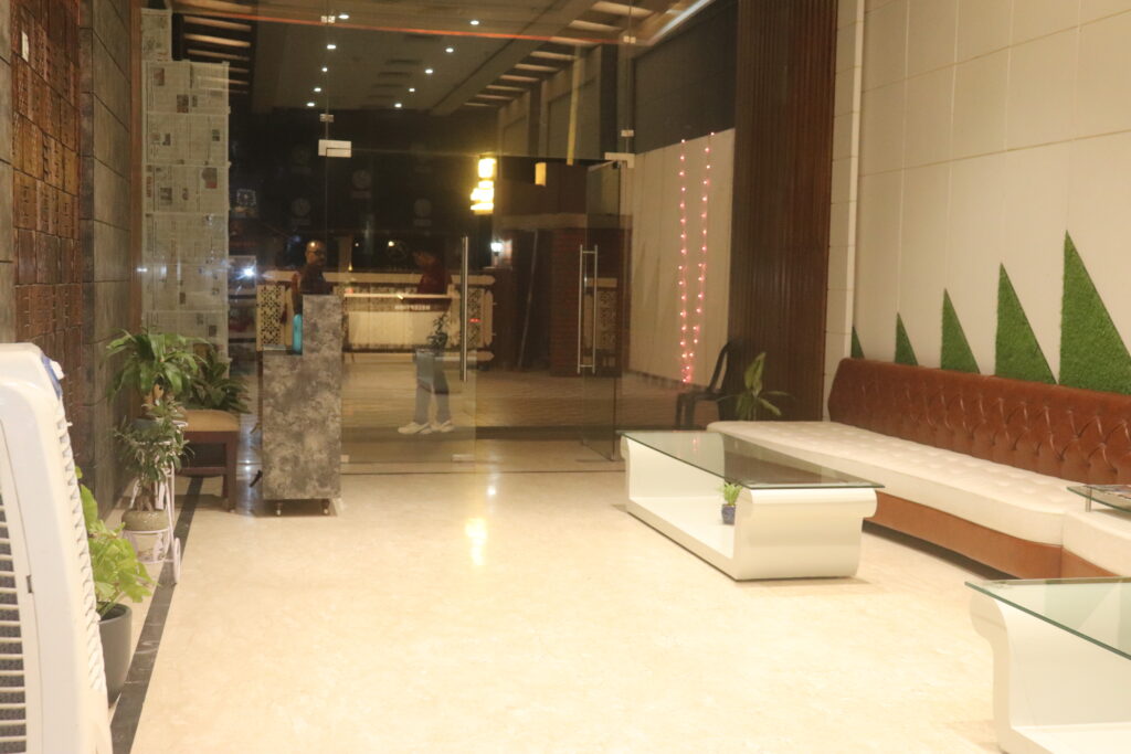 lobby of the autograph inn-best hotel in siliguri